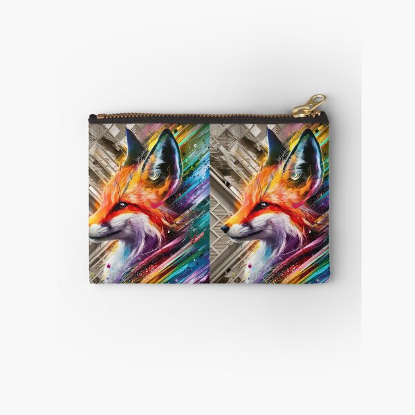 Item preview, Fox Portrait. rainbow fox, colorful fox designed and sold by FoxVibes.