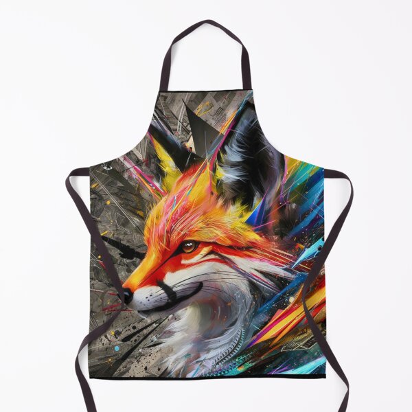 Item preview, Fox Portrait. rainbow fox, colorful fox designed and sold by FoxVibes.