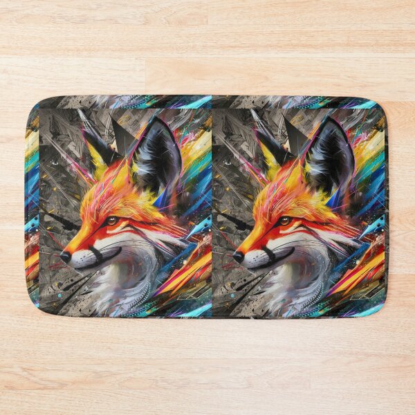 Item preview, Fox Portrait. rainbow fox, colorful fox designed and sold by FoxVibes.
