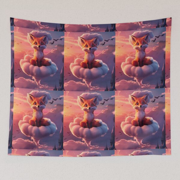 Item preview, Fox Portrait. fox on clouds designed and sold by FoxVibes.