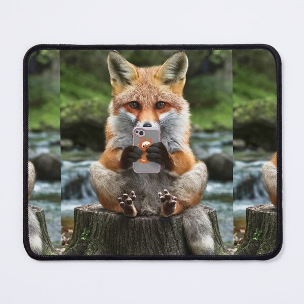 Item preview, Fox Portrait. fox using smartphone designed and sold by FoxVibes.