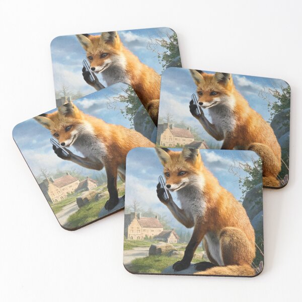 Item preview, Fox Portrait. fox using smartphone designed and sold by FoxVibes.
