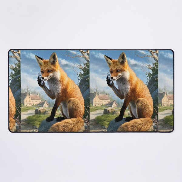 Artikelvorschau, Fuchsporträt. Fuchs mit Smartphone entworfen und verkauft von FoxVibes.