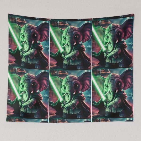 Item preview, Elephant Portrait. elephant light saber designed and sold by ElephantVibes.