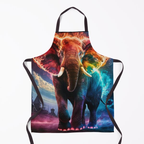Item preview, Elephant Portrait. colorful elephant, rainbow elephant designed and sold by ElephantVibes.