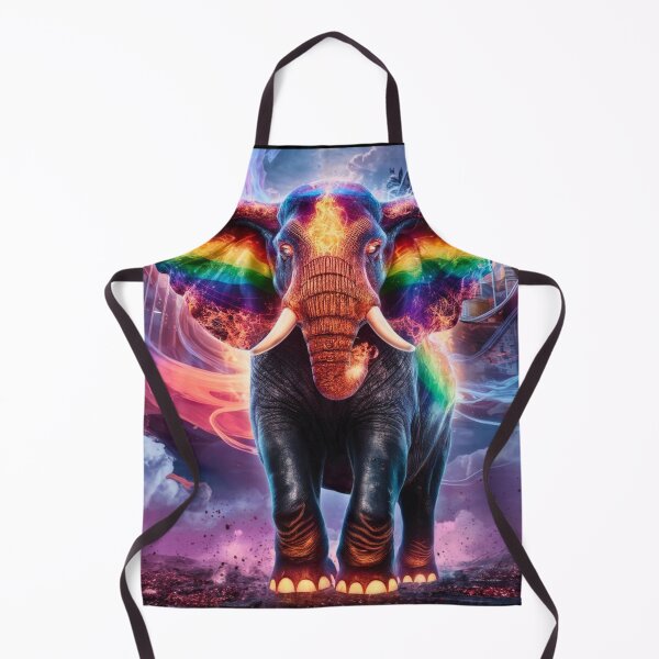 Item preview, Elephant Portrait. colorful elephant, rainbow elephant designed and sold by ElephantVibes.