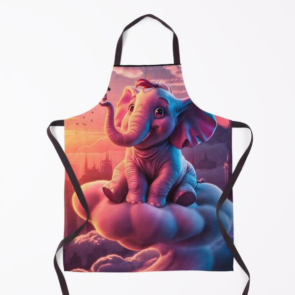 Item preview, Elephant Portrait. elephant on clouds designed and sold by ElephantVibes.