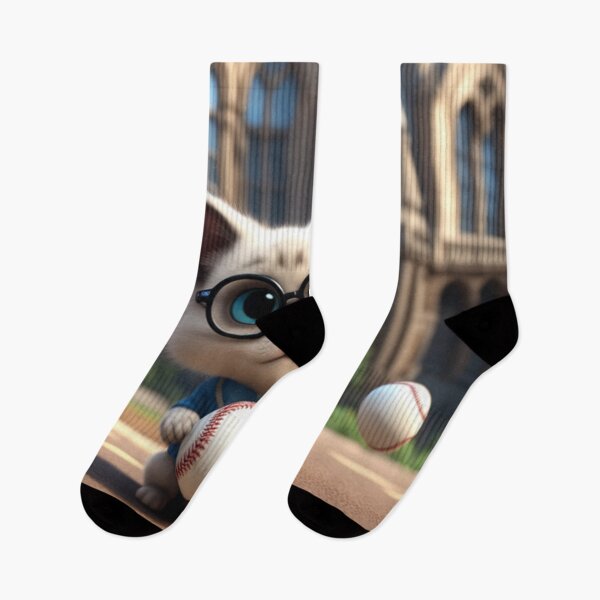 Item preview, A cute Siamese cat is playing baseball inside the park designed and sold by jotottenham.