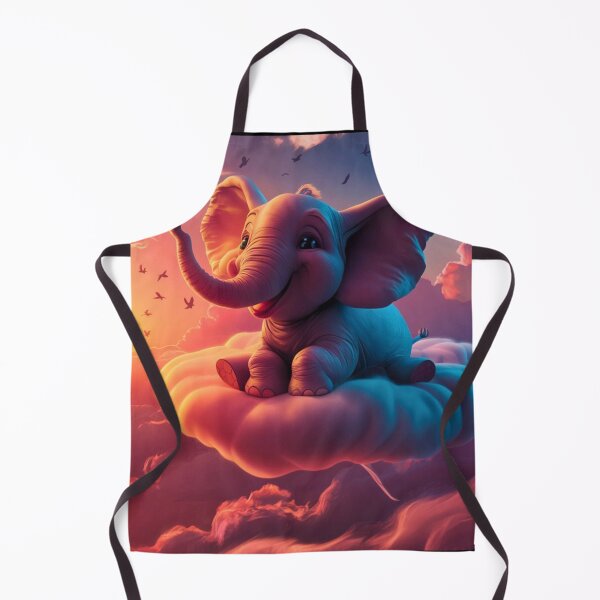 Item preview, Elephant Portrait. elephant on clouds designed and sold by ElephantVibes.