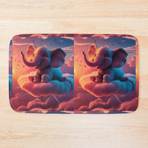 Item preview, Elephant Portrait. elephant on clouds designed and sold by ElephantVibes.