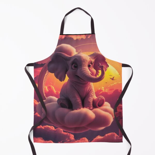 Item preview, Elephant Portrait. elephant on clouds designed and sold by ElephantVibes.