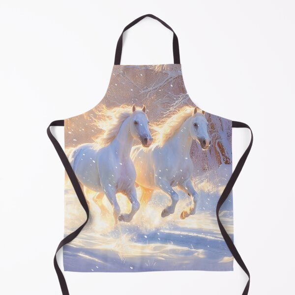 Item preview, Pair of horses in Winter Wonderland designed and sold by Art by Lilia.