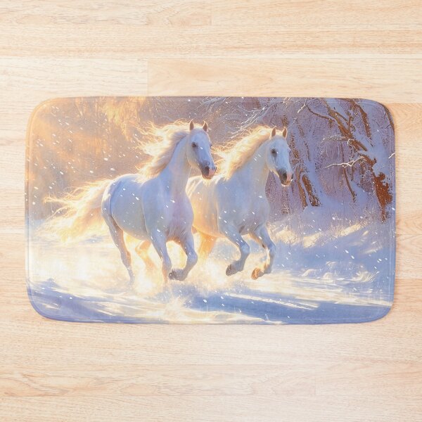 Item preview, Pair of horses in Winter Wonderland designed and sold by Art by Lilia.