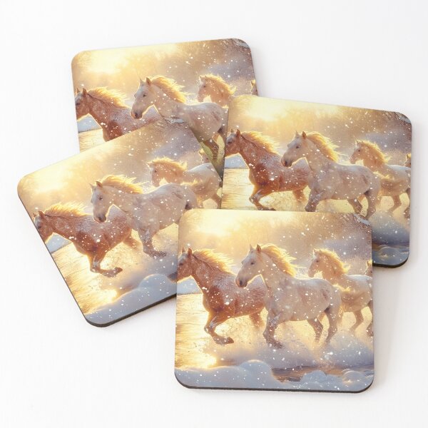 Item preview, A Horde of Horses in Winter wonderland designed and sold by Art by Lilia.