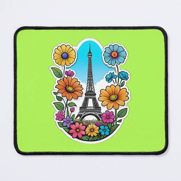 Item preview, Eiffel Tower In Paris France With Flowers designed and sold by TheArtOfPat.