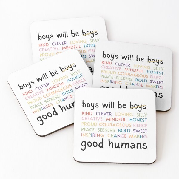 Item preview, Boys Will Be Good Humans designed and sold by Lori Buesking Studio.
