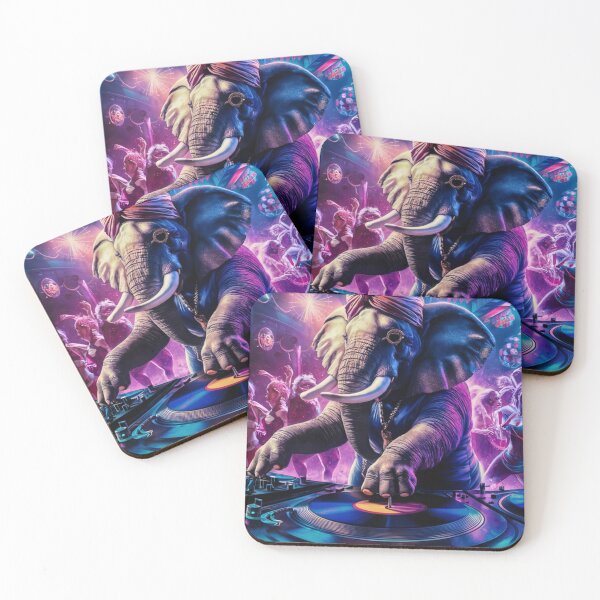 Item preview, Elephant Portrait. nightclub dj designed and sold by ElephantVibes.