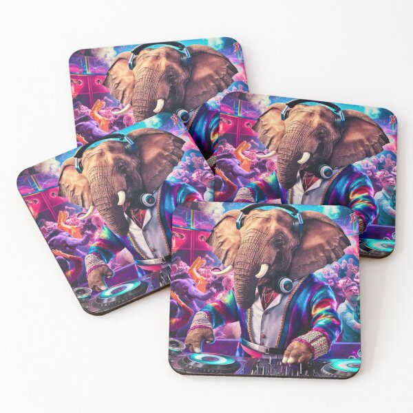 Item preview, Elephant Portrait. nightclub dj designed and sold by ElephantVibes.