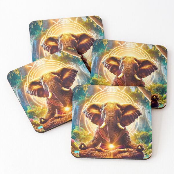 Item preview, Elephant Portrait. meditation in forest designed and sold by ElephantVibes.