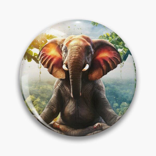 Item preview, Elephant Portrait. meditation in forest designed and sold by ElephantVibes.