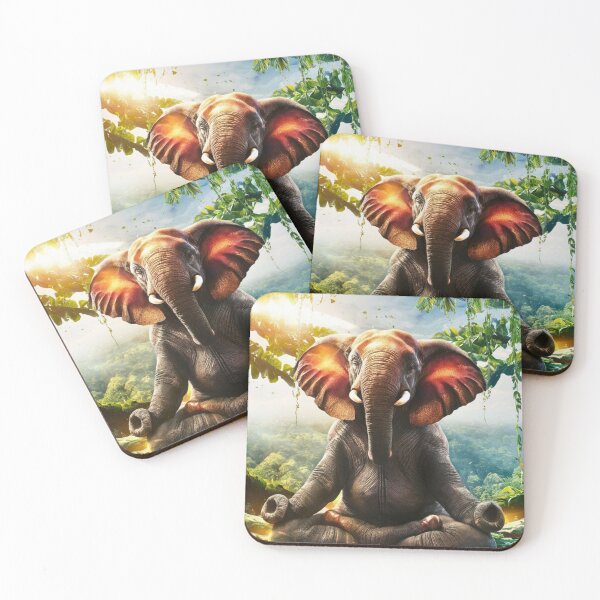Item preview, Elephant Portrait. meditation in forest designed and sold by ElephantVibes.