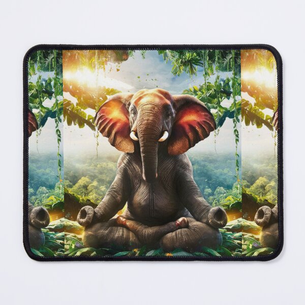 Item preview, Elephant Portrait. meditation in forest designed and sold by ElephantVibes.