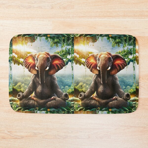 Item preview, Elephant Portrait. meditation in forest designed and sold by ElephantVibes.