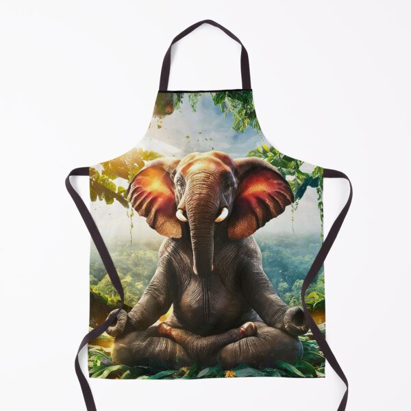 Item preview, Elephant Portrait. meditation in forest designed and sold by ElephantVibes.