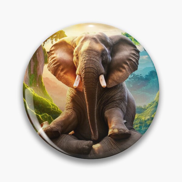 Item preview, Elephant Portrait. meditation in forest designed and sold by ElephantVibes.