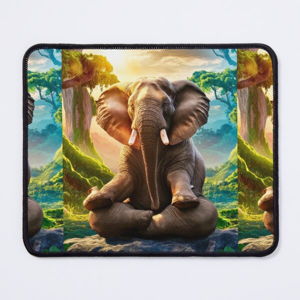 Item preview, Elephant Portrait. meditation in forest designed and sold by ElephantVibes.