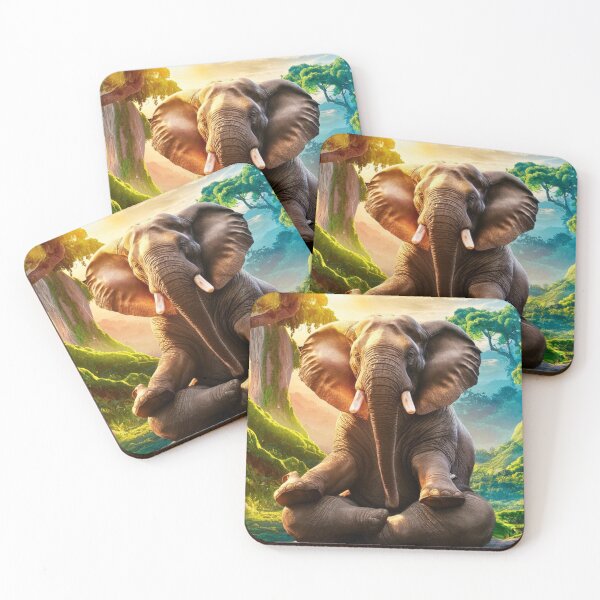 Item preview, Elephant Portrait. meditation in forest designed and sold by ElephantVibes.