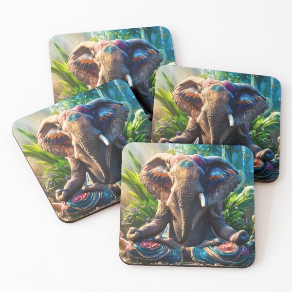 Item preview, Elephant Portrait. meditation in forest designed and sold by ElephantVibes.