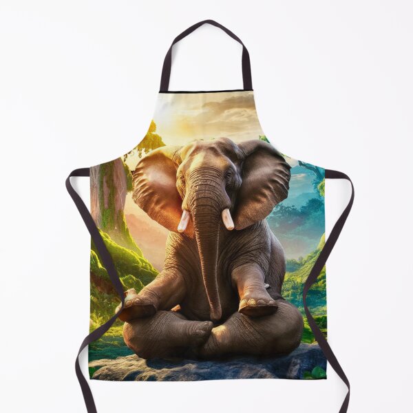 Item preview, Elephant Portrait. meditation in forest designed and sold by ElephantVibes.