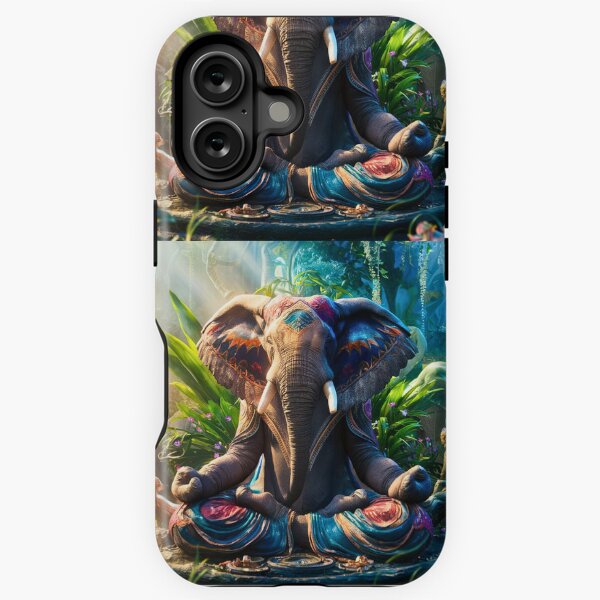 Item preview, Elephant Portrait. meditation in forest designed and sold by ElephantVibes.