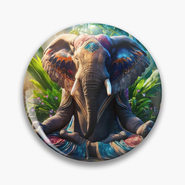 Item preview, Elephant Portrait. meditation in forest designed and sold by ElephantVibes.