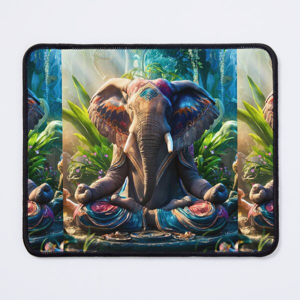 Item preview, Elephant Portrait. meditation in forest designed and sold by ElephantVibes.