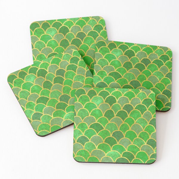 Item preview, Green Gold Wave Pattern designed and sold by Ananamorph Art @Nana Totem Wolfe.