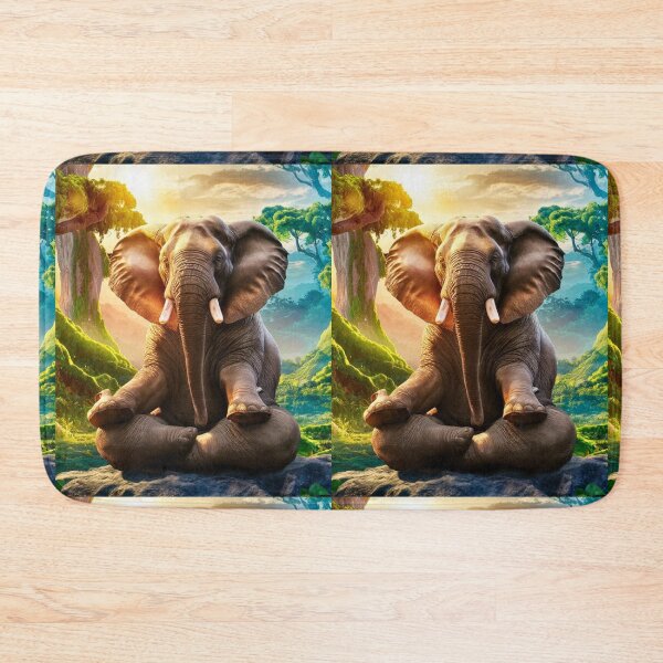 Item preview, Elephant Portrait. meditation in forest designed and sold by ElephantVibes.