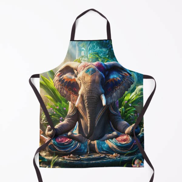 Item preview, Elephant Portrait. meditation in forest designed and sold by ElephantVibes.