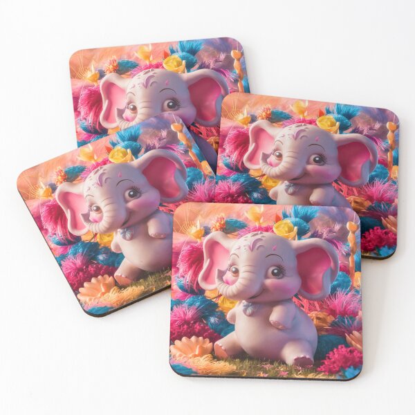 Item preview, Elephant Portrait. floral elephant designed and sold by ElephantVibes.
