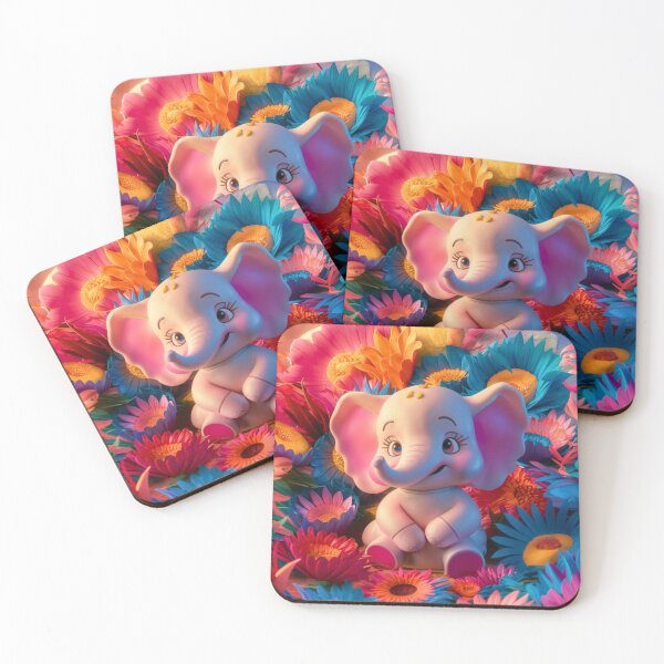 Item preview, Elephant Portrait. floral elephant designed and sold by ElephantVibes.