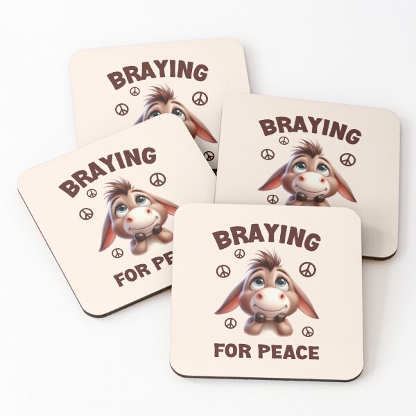 Item preview, Cute Cartoon Donkey: Braying for a More Peaceful World designed and sold by kcaandwu.