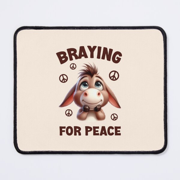 Item preview, Cute Cartoon Donkey: Braying for a More Peaceful World designed and sold by kcaandwu.