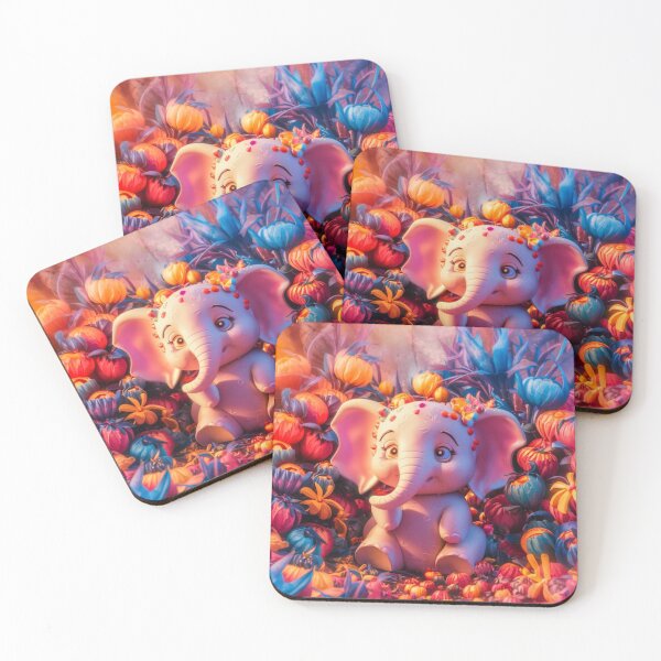 Item preview, Elephant Portrait. floral elephant designed and sold by ElephantVibes.
