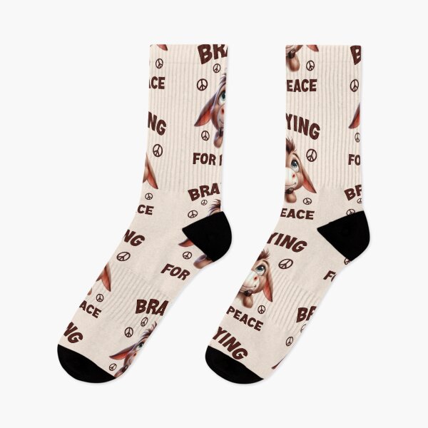 Item preview, Cute Cartoon Donkey: Braying for a More Peaceful World designed and sold by kcaandwu.