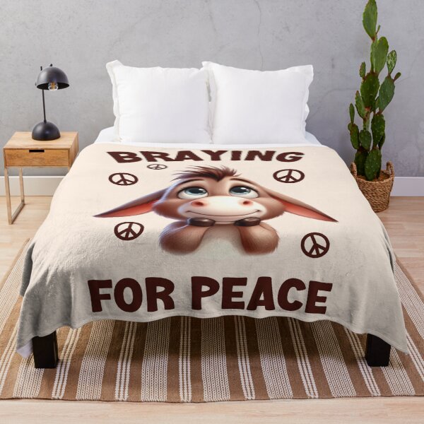 Item preview, Cute Cartoon Donkey: Braying for a More Peaceful World designed and sold by kcaandwu.