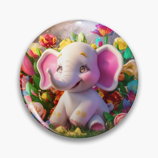 Item preview, Elephant Portrait. floral elephant designed and sold by ElephantVibes.