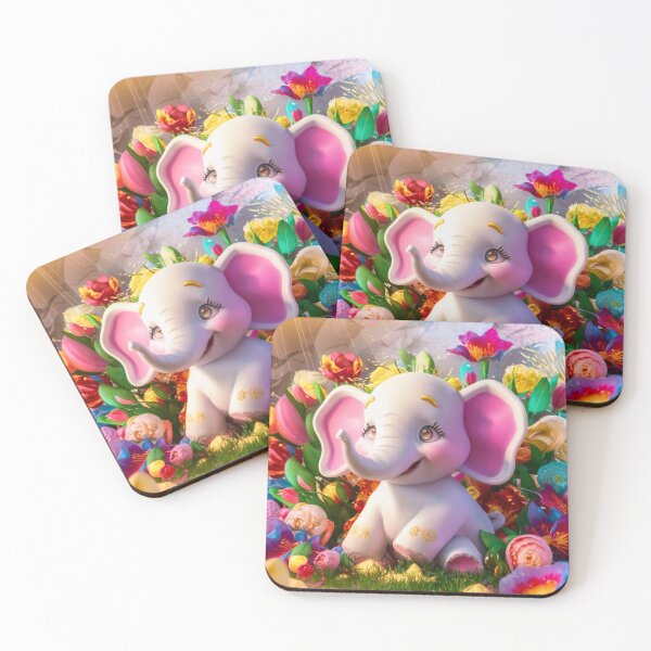 Item preview, Elephant Portrait. floral elephant designed and sold by ElephantVibes.