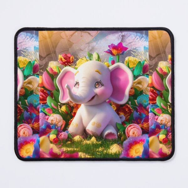 Item preview, Elephant Portrait. floral elephant designed and sold by ElephantVibes.