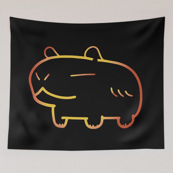 Item preview, Solar Eclipse Themed Sun Capybara designed and sold by MiscibilityArt.